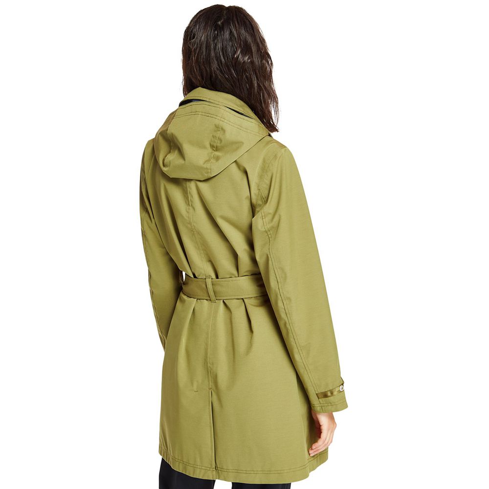 Timberland Womens Coats Classic Waterproof Trench - Olive - India ZS4308512